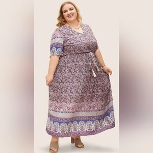 Bloomchic Boho Print dusty pink dress sz 14-16